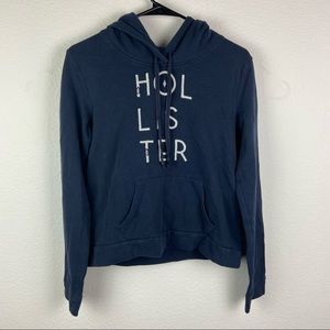 Hollister Navy Blue Hoodie Sweatshirt Pullover
